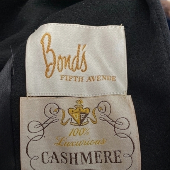 Vintage 100% Cashmere Bond’s Fifth Avenue Coat Large – Real Fur Collar - Picture 7 of 9